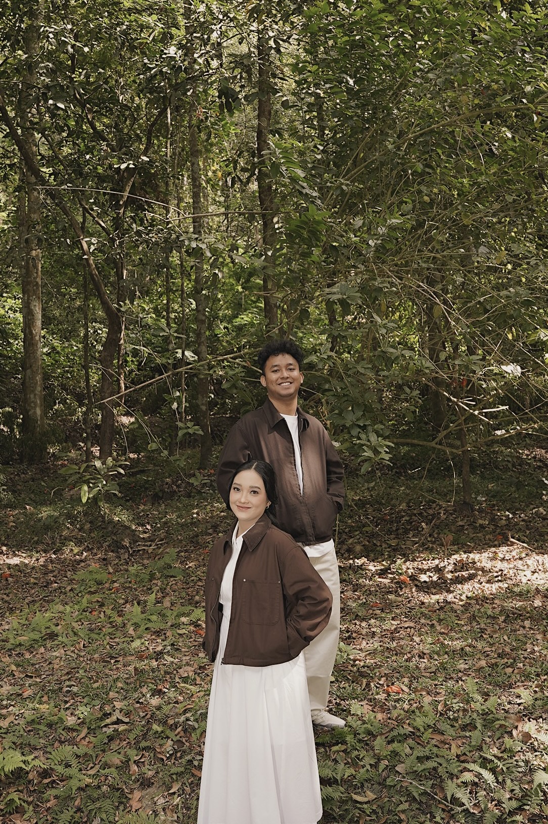 Brian and Sasa together among the trees